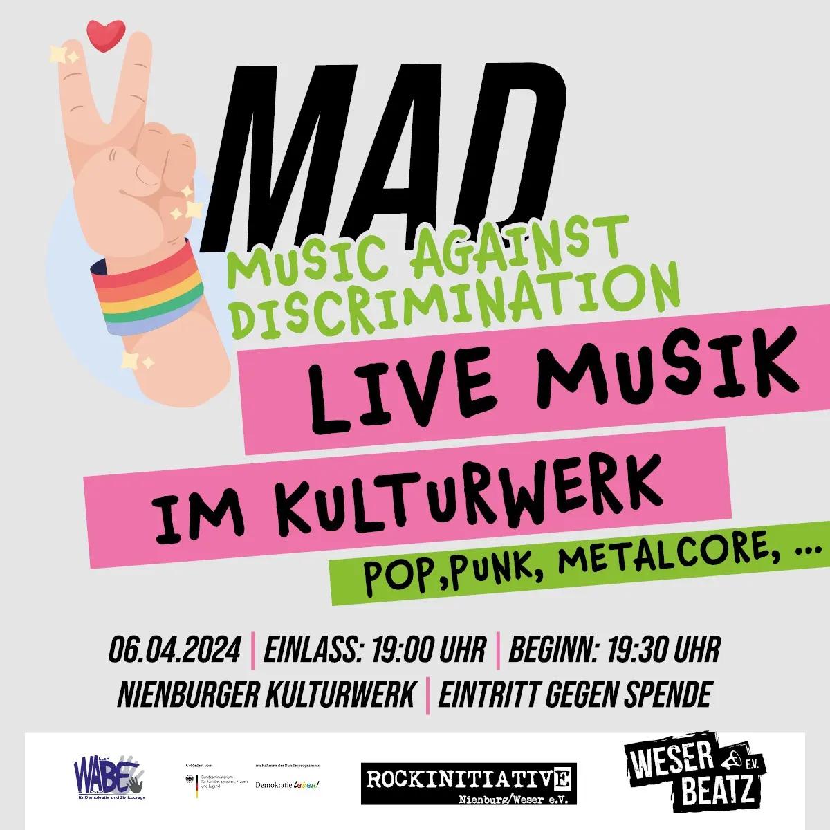 MAD – Music Against Discrimination 06. April 2024